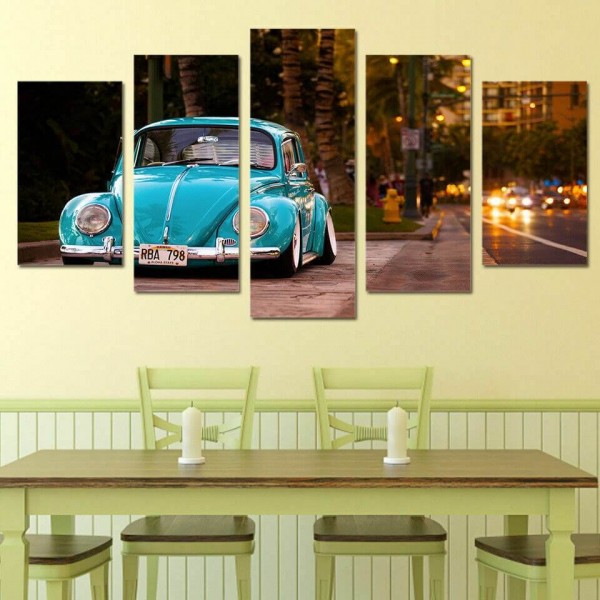 Blaues Auto | 5 Teile