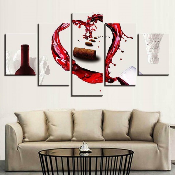 Rotwein als Herz | 5 Teile