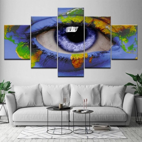Weltkarten-Auge | 5 Teile