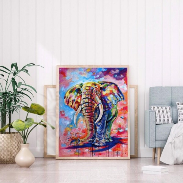 Bunter Elefant ab 50x60 cm