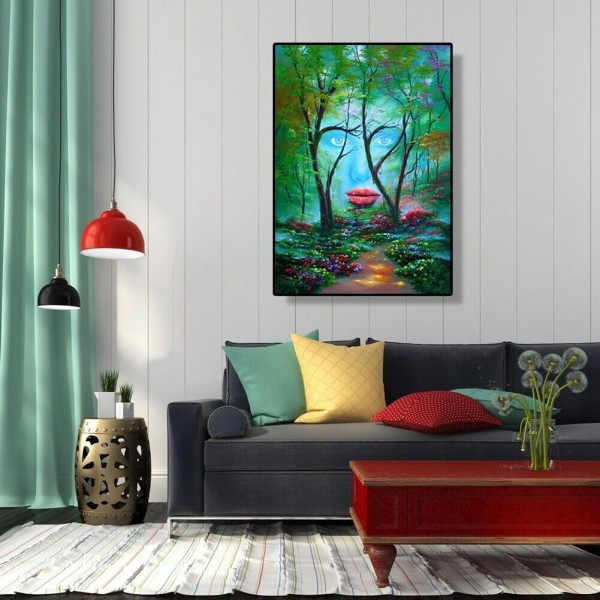 Gesicht im Wald 50x70cm