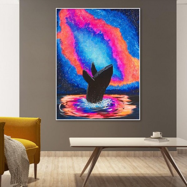 Ein Wal in der Nacht 50x70cm