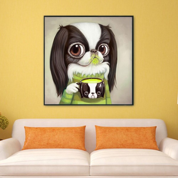 Süßer Hund in einem Pullover ab 50x50cm