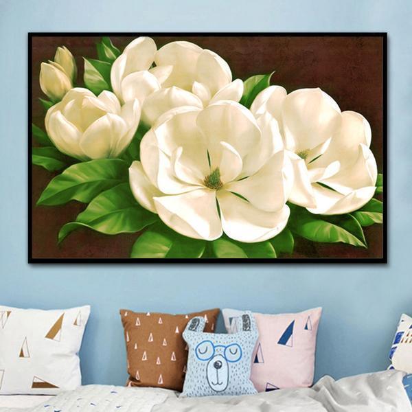 Blumen weiß ab 50x80cm