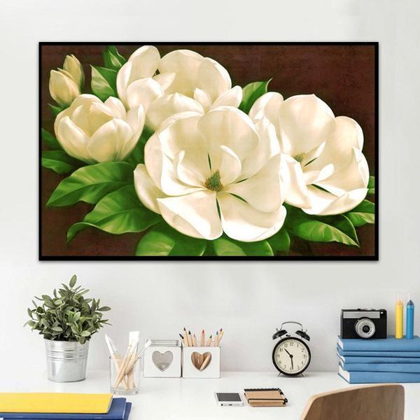 Blumen weiß ab 50x80cm