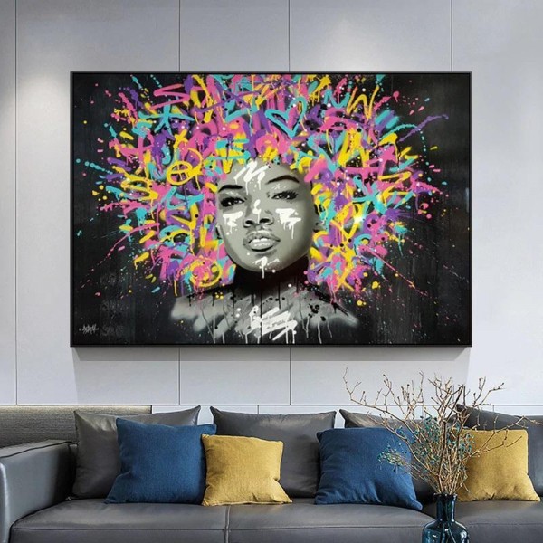 Farbiger Afro ab 50x80cm