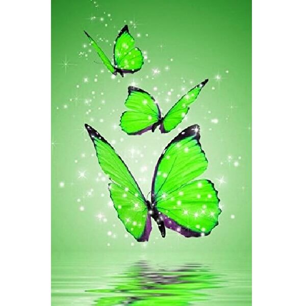 Grüne Schmetterlinge
