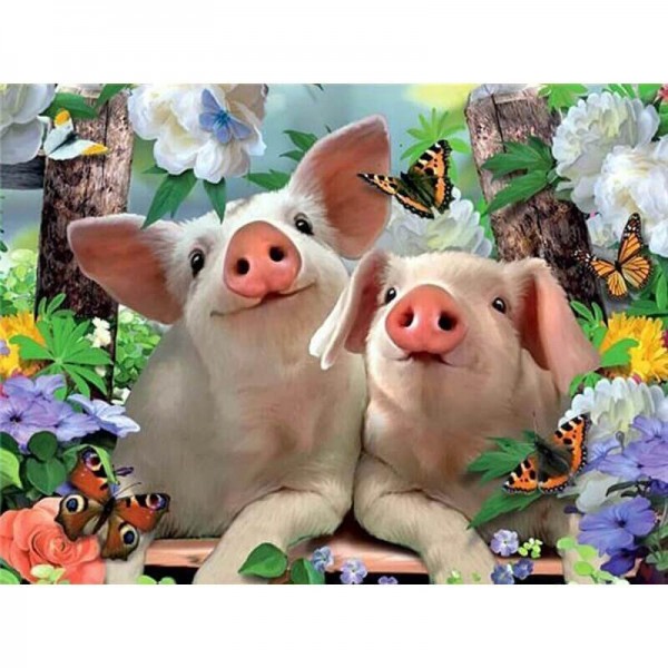 Glückliche Schweine