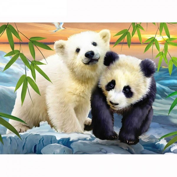 Eisbär und Panda