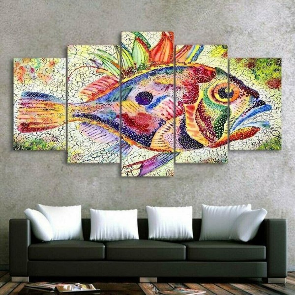 Mehrfarbiger Fisch | 5 Teile