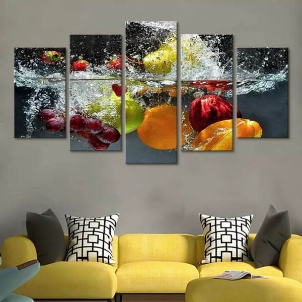 Obst in Wasser | 5 Teile