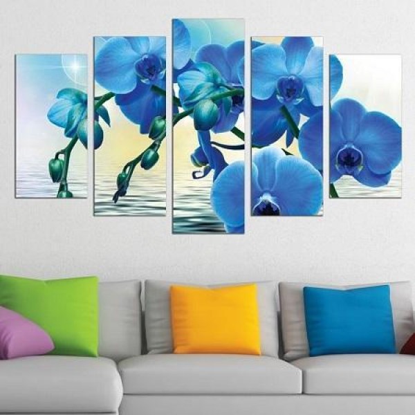 Lotusblumen Blau | 5 Teile