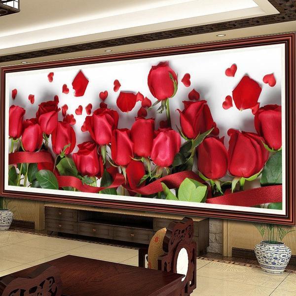 Rote Rosen ab 40x100cm