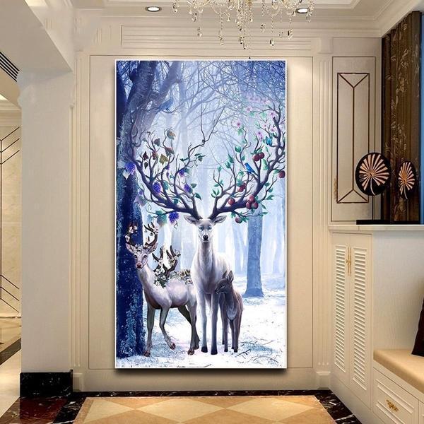 Hirsche im Schnee ab 50x90cm