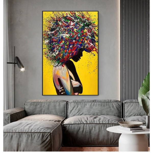Frau mit abstraktem Haar ab 50x80cm