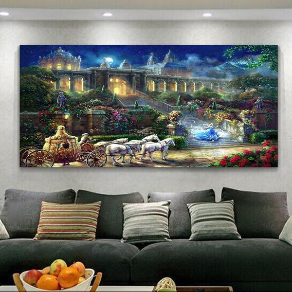 Tempel bei Mondschein ab 50x100cm