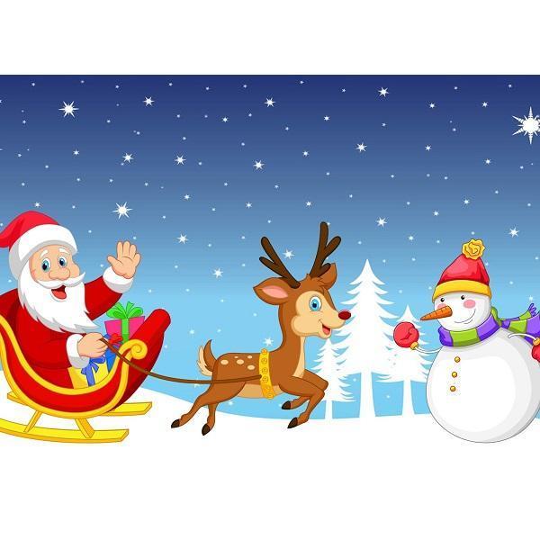 Weihnachtsmann auf Schlitten 2