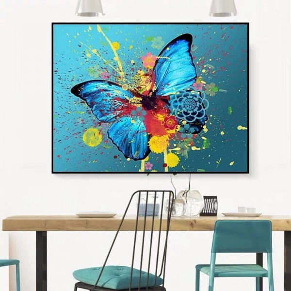 Blauer Schmetterling 50x70cm