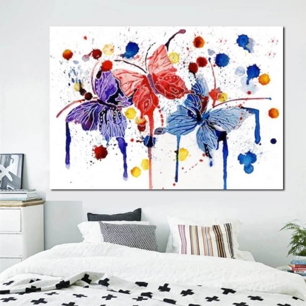 Drei Schmetterlinge 50x70cm