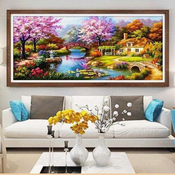 Ferienhaus mit farbenfrohem Garten ab 50x100cm