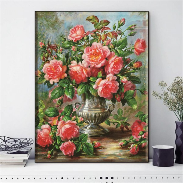 Vase rosa Rosen ab 50x70cm