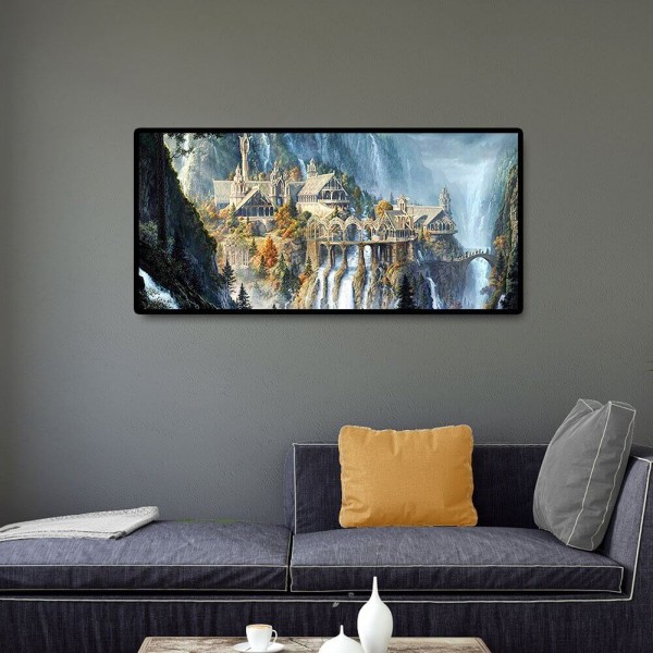 Schloss in den Bergen 50x100cm