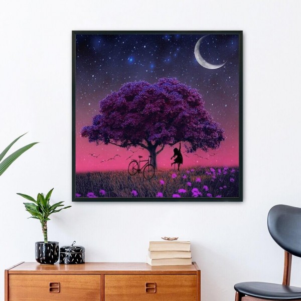 Mädchen in lila Nacht ab 50x50cm