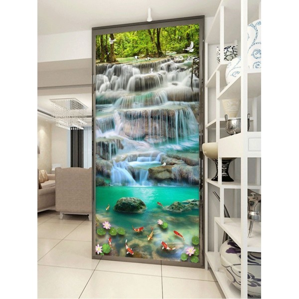 Wasserfall mit Koi Karpfen ab 50x100cm
