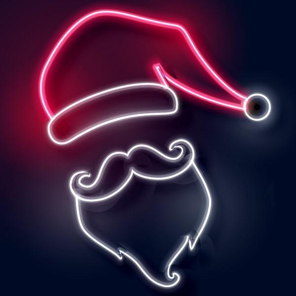 Weihnachtsmann Neonlicht