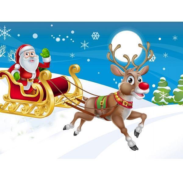 Weihnachtsmann auf Schlitten 4