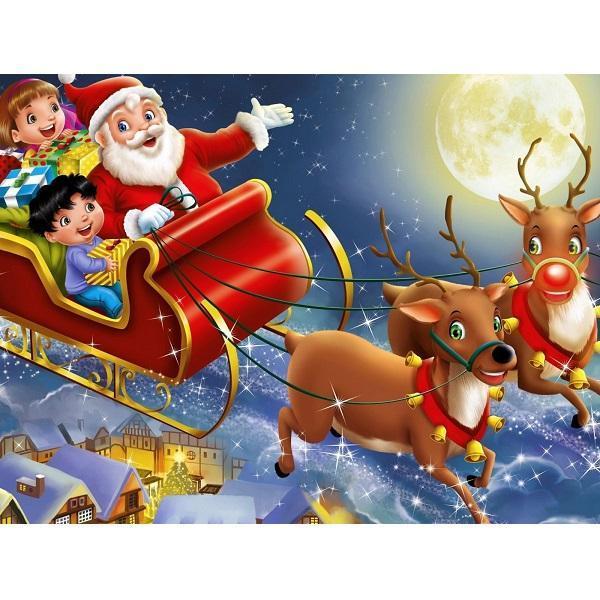 Weihnachtsmann auf Schlitten 3