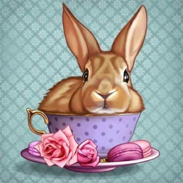 Kaninchen in einer Tasse