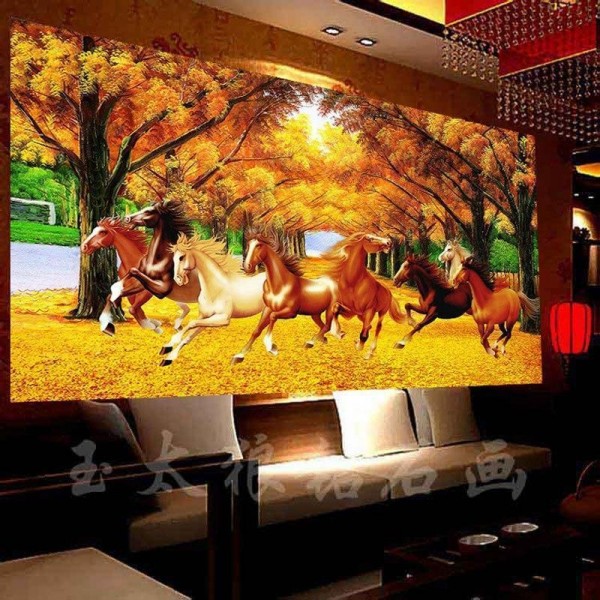 Pferde im Wald ab 40x100cm