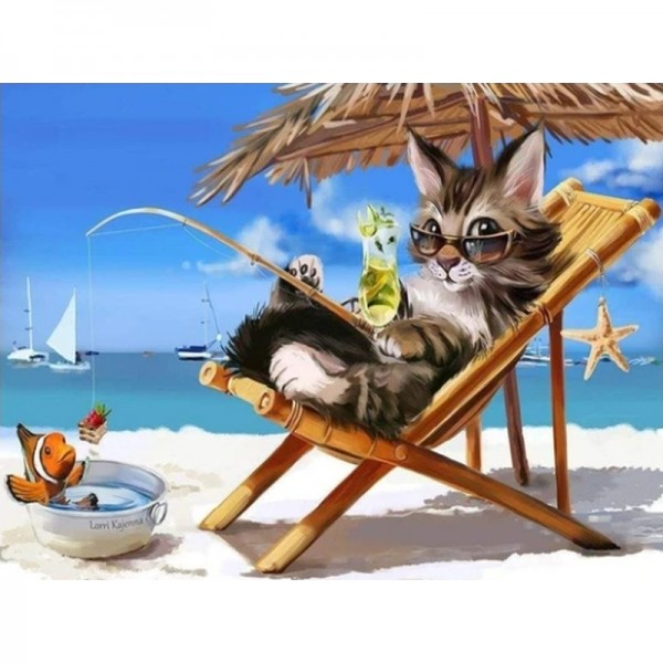Kätzchen am Strand