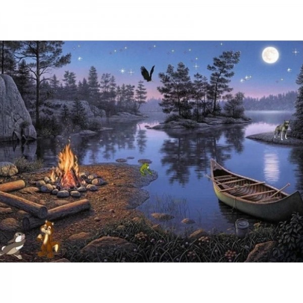 Lagerfeuer am Wasser