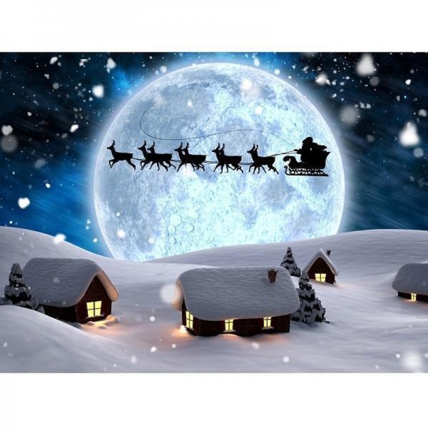 Weihnachtsschlitten im Mond