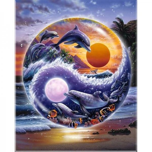 Yin und Yang Delphine