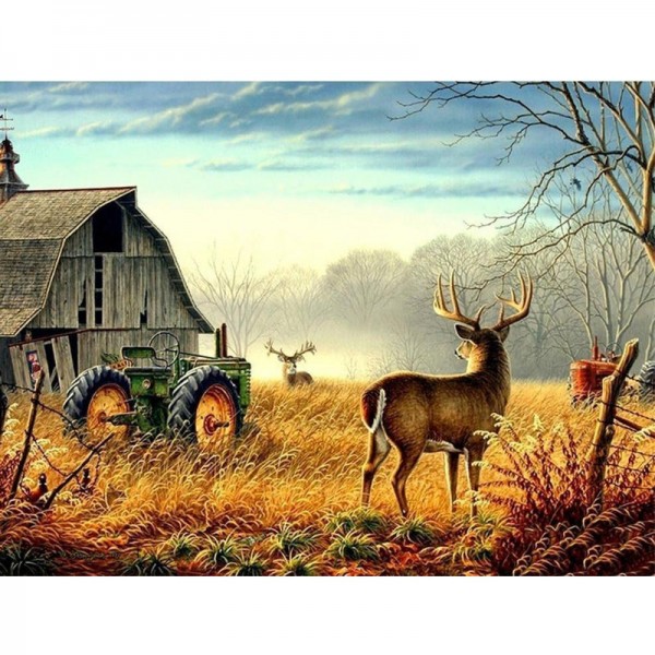 Hirsche auf der Farm