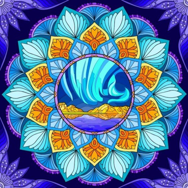 Mandala blau / lila