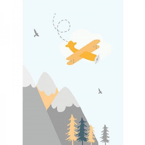 Flugzeug über Bergen