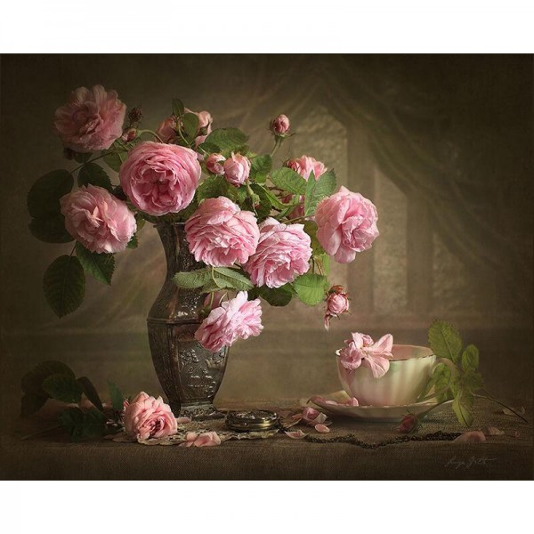 Rosa Rosen | Malen nach Zahlen