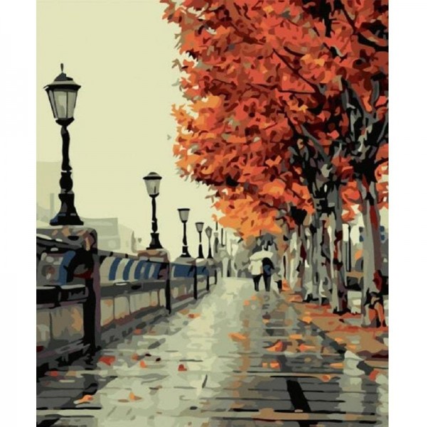 Herbst in der Stadt | Malen nach Zahlen