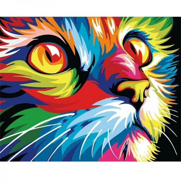 Farbige Katze | Malen nach Zahlen