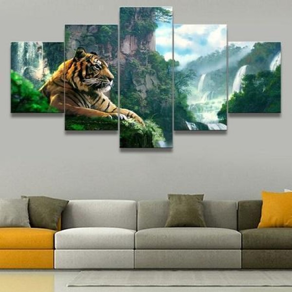Tiger Landschaft | 5 Teile