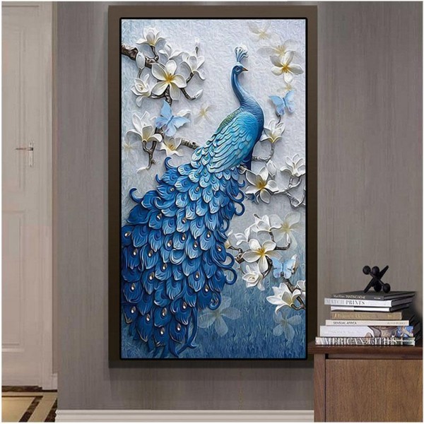 Pfau auf Zweig ab 50x80cm