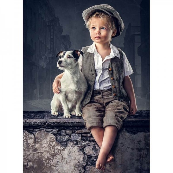 Junge mit Hund