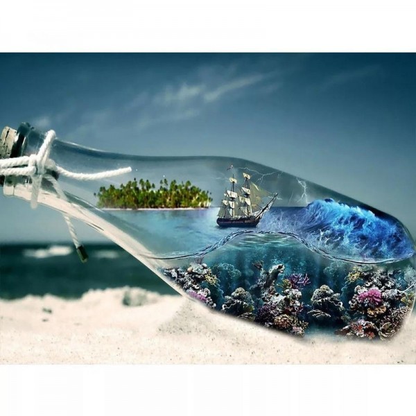 Flasche am Strand