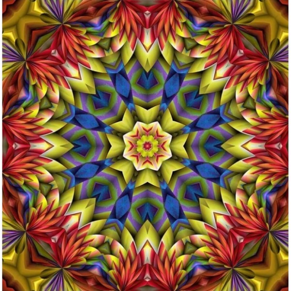 Mandala rot/gelb