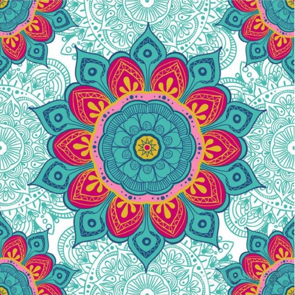Mandala Türkis/rosa