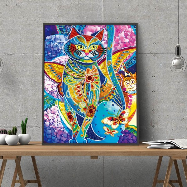 Katze | Im Dunkeln leuchtend 30x40cm
